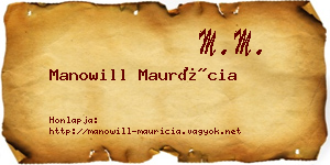Manowill Maurícia névjegykártya